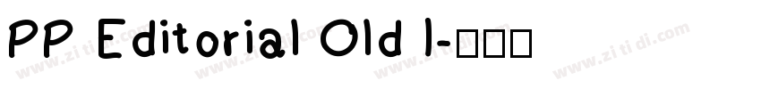 PP Editorial Old I字体转换